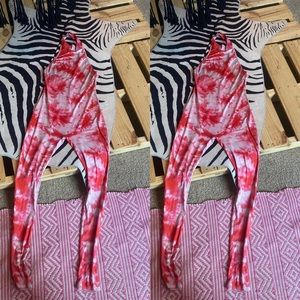Limitless Red Tye Dye Jumpsuit